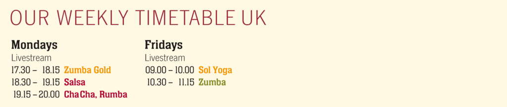 Salsa y Sol Dance and Yoga Timetable